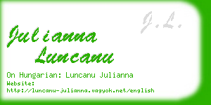 julianna luncanu business card